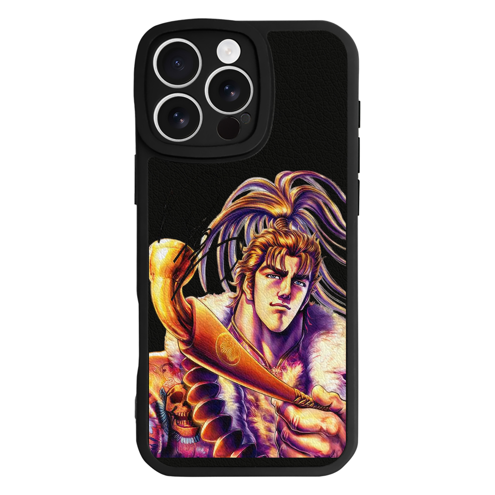 （画像用） 北斗の拳 Fist of the North Star 【iPhone 16シリーズ対応】シリコンスマホケース（レザー調） 材質：シリコン